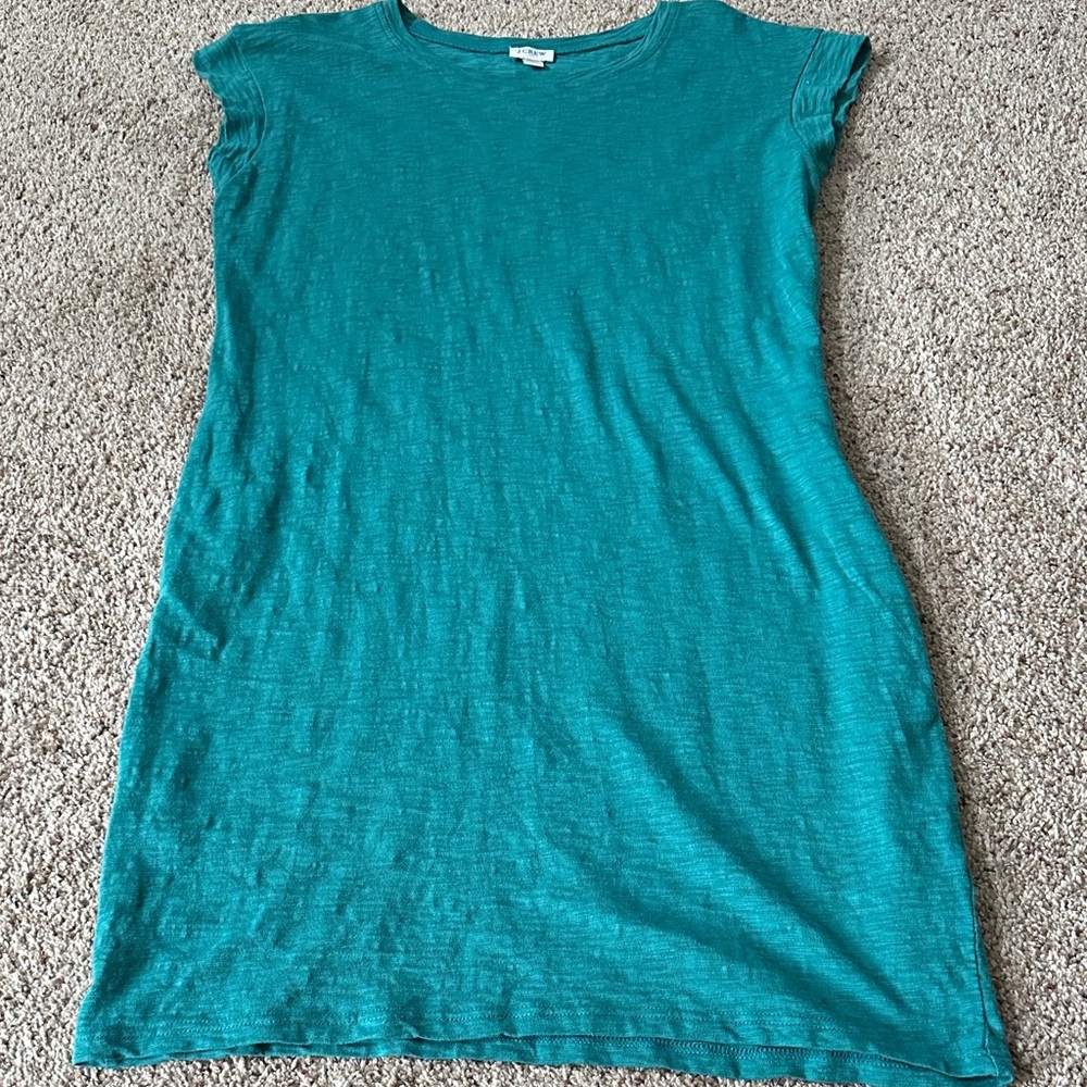 J. Crew Turquoise Short Sleeve Dress Size Medium